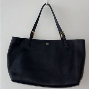 Tory Burch Black Shoulder Bag with Gold Details
